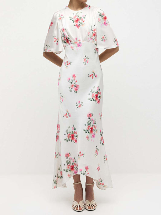 Floral Print Elegant Maxi Dress