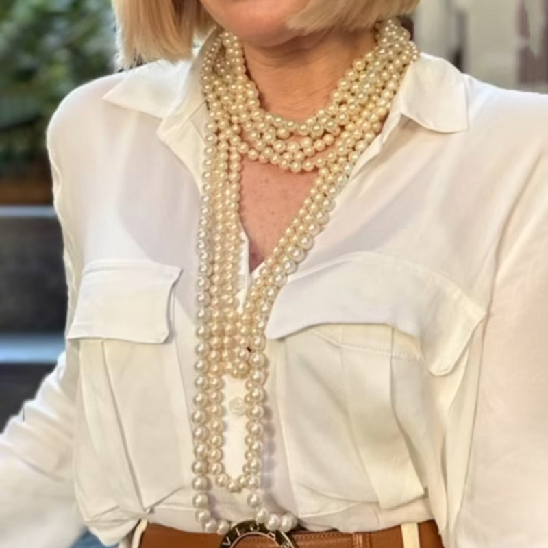 Imitation Pearl Neck Chain