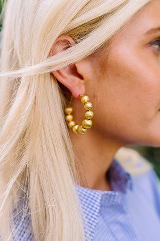Trendy Gold Hoop Earrings