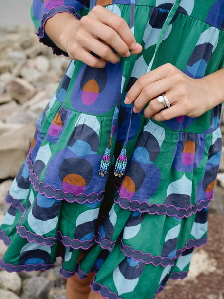 V-neckline Mini Dress