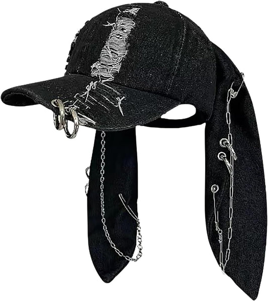 Distressed Rabbit Ear Baseball Cap