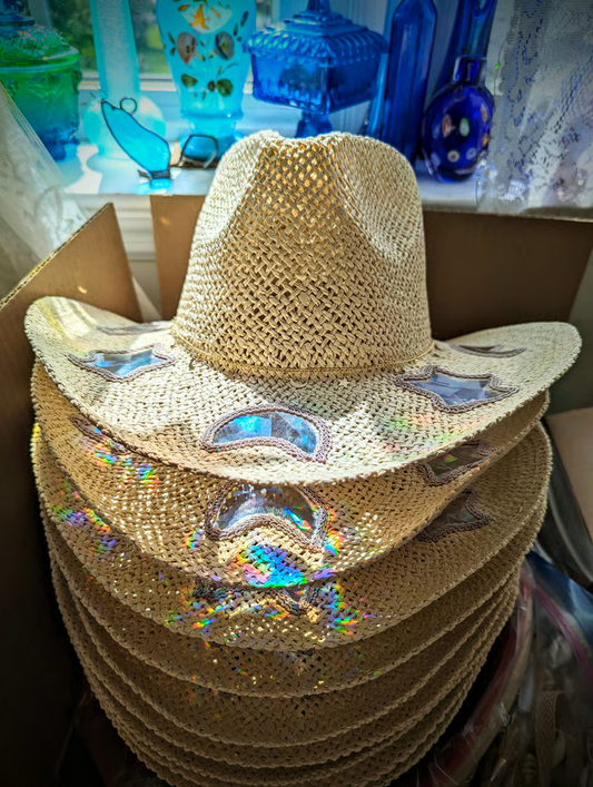 Suncatcher Cowgirl Straw Prism Hat