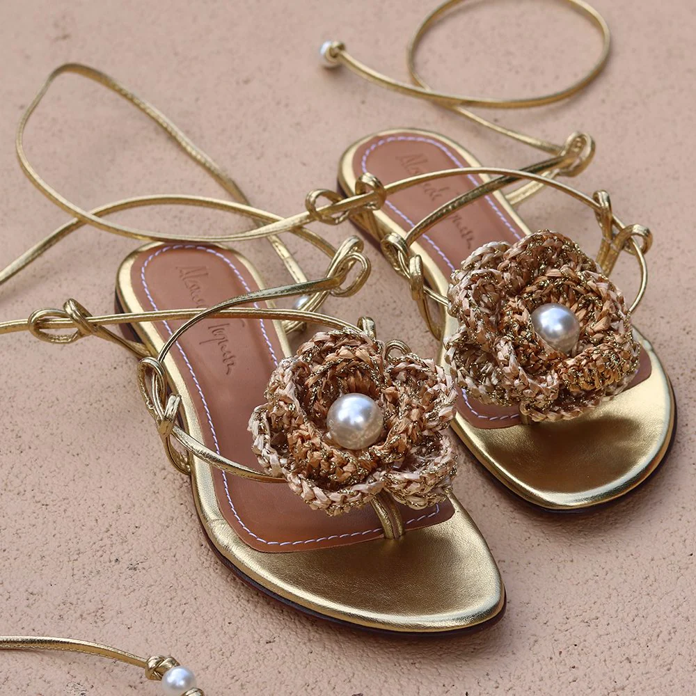 CROCHET FLOWER SANDALS