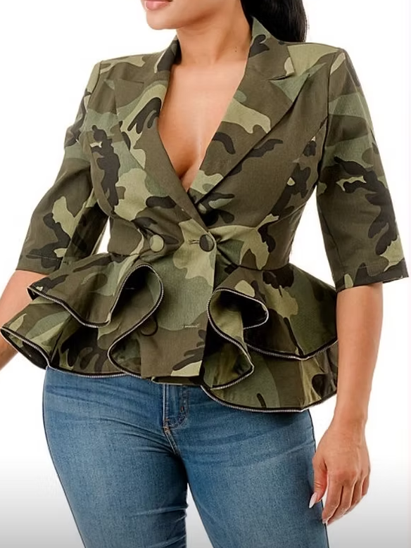 Fashion Camouflage Top