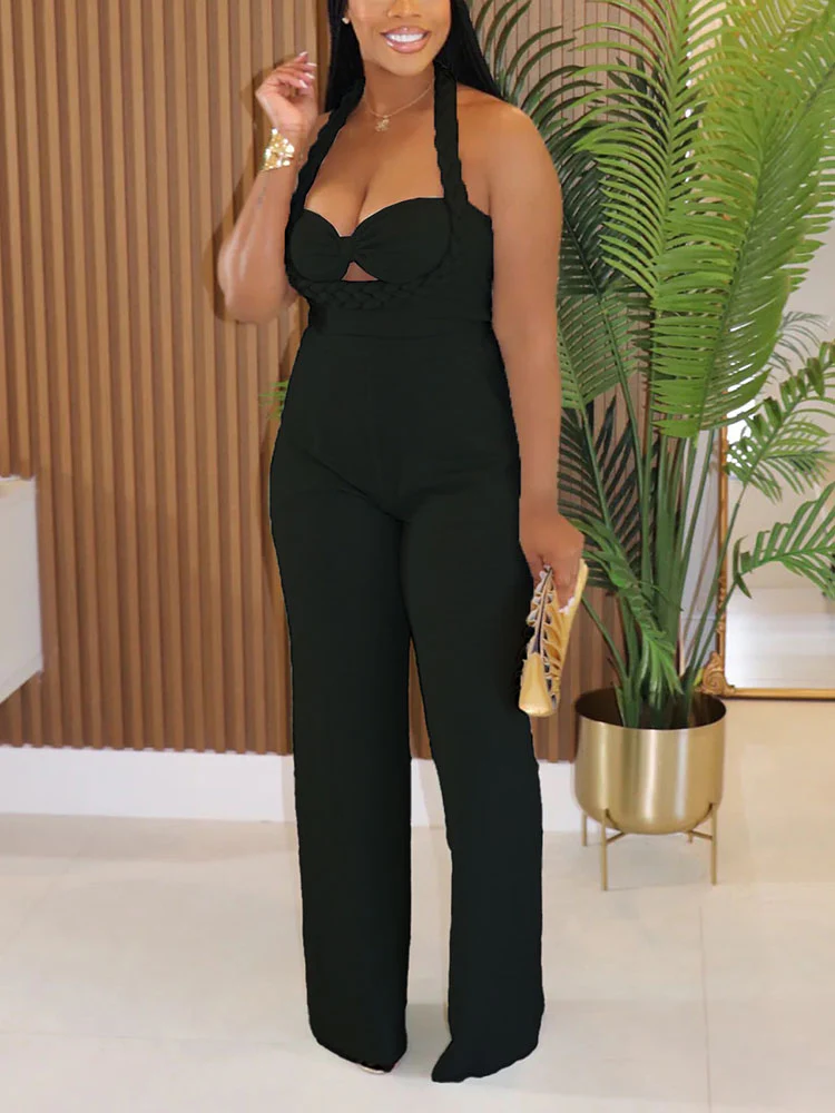 Braided Halter Jumpsuit