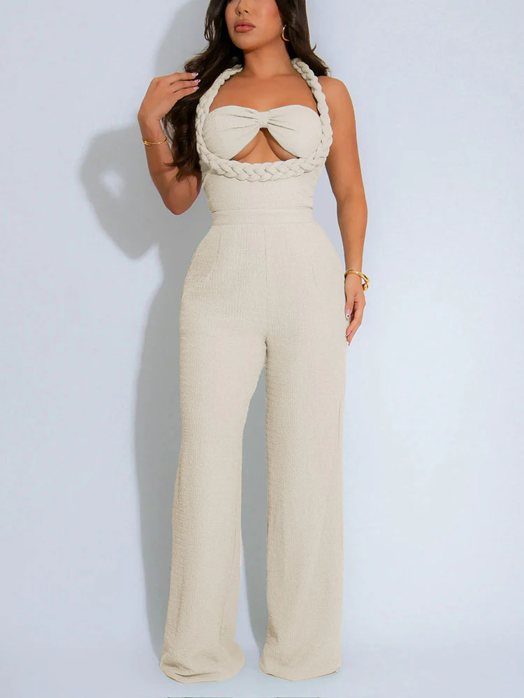 Braided Halter Jumpsuit