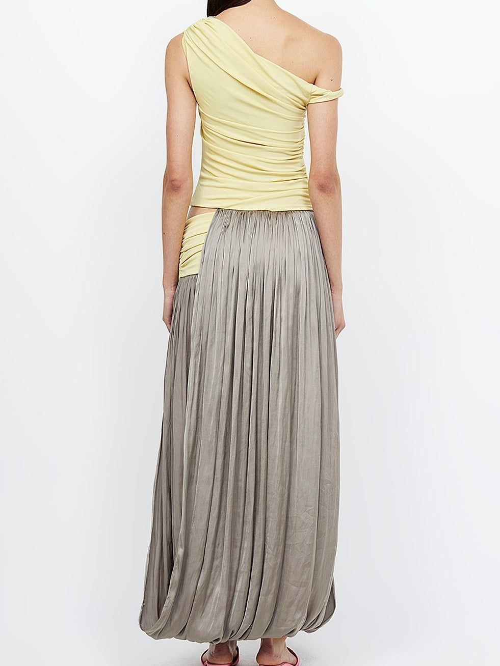 Stitched Skirt Fold Design Dress