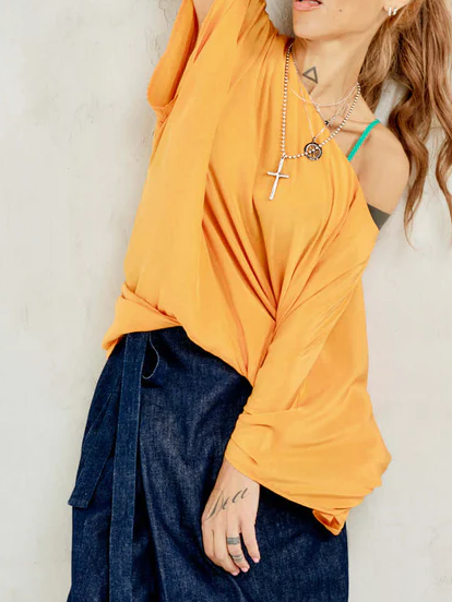 Orange Oversized Miaxi Tunic