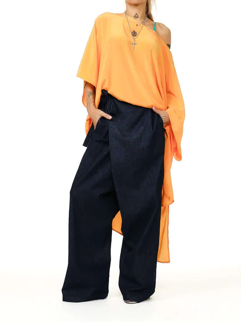 Orange Oversized Miaxi Tunic