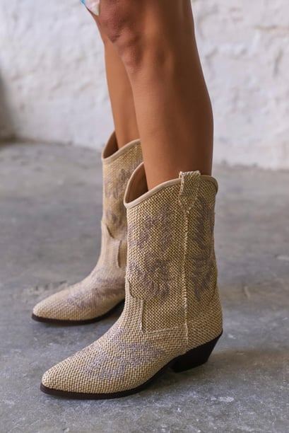 COMMUT WICKER COWBOY BOOTS