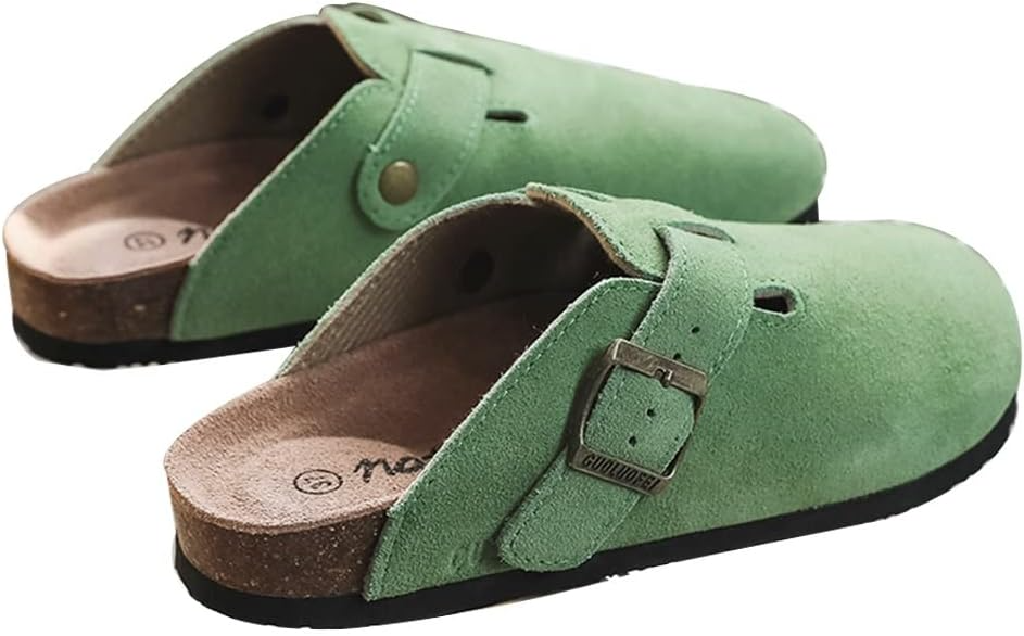 Mule Clogs Shoes Summer PU Leather Slip On Sandal
