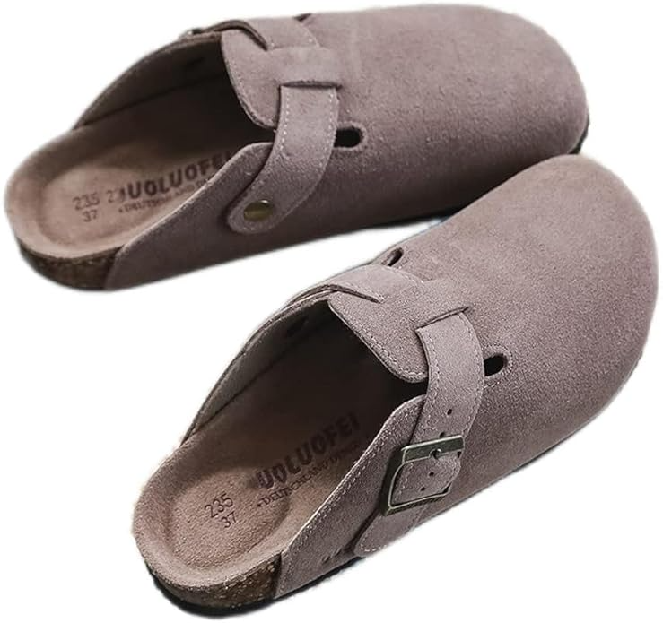 Mule Clogs Shoes Summer PU Leather Slip On Sandal