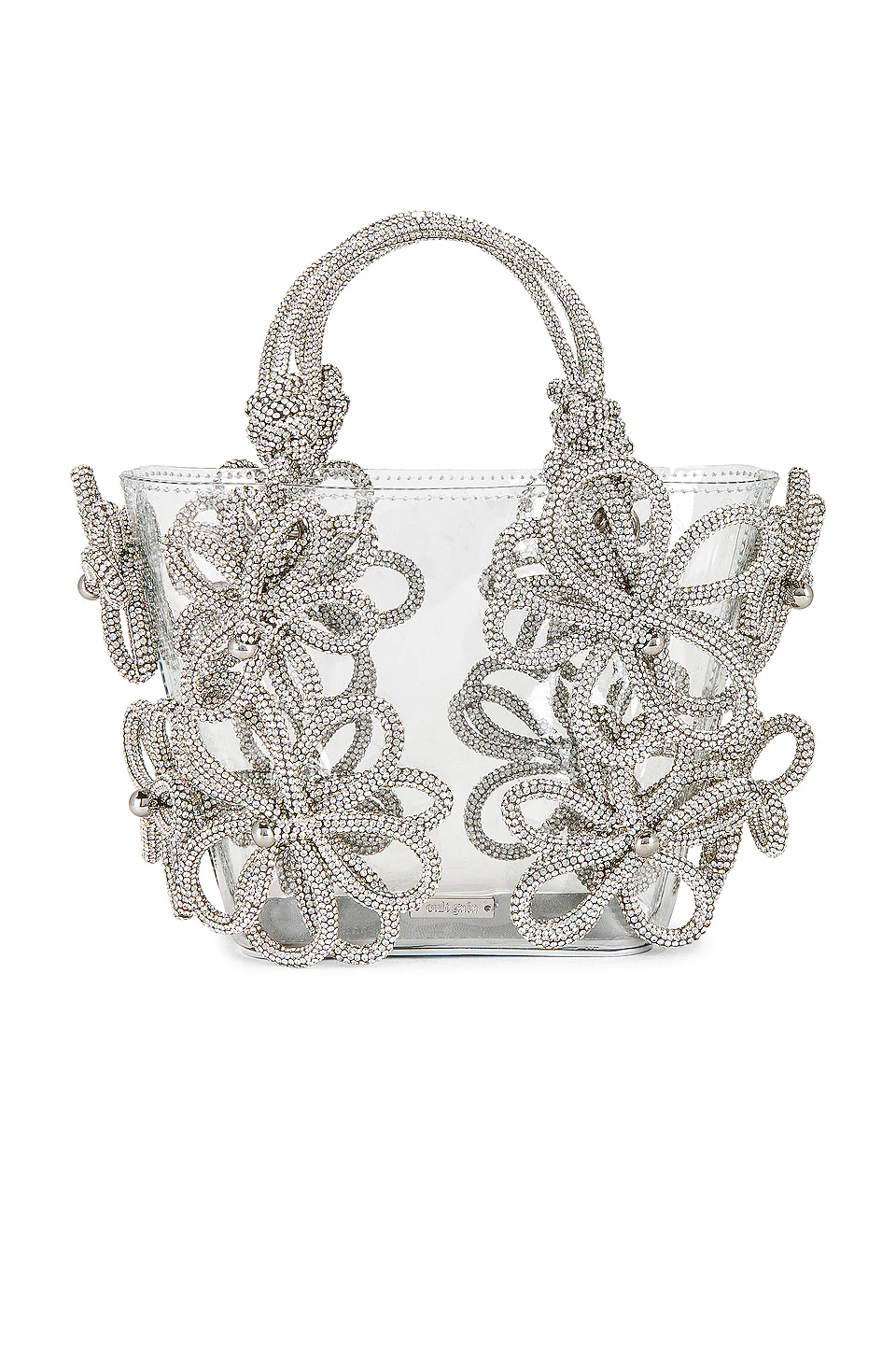 3D Floral Rhinestone Cording Bag