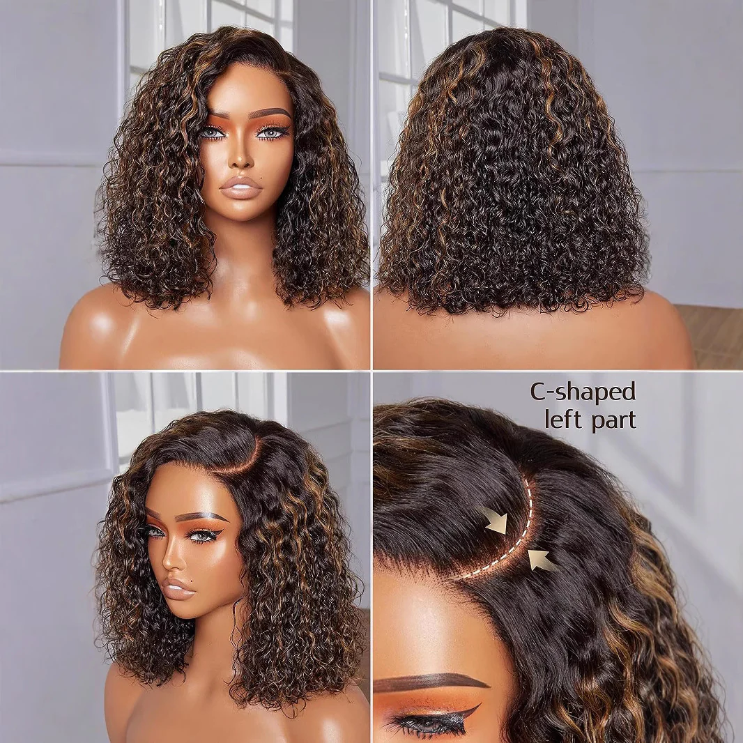 Women's Short Curly Hair African Curly Wig