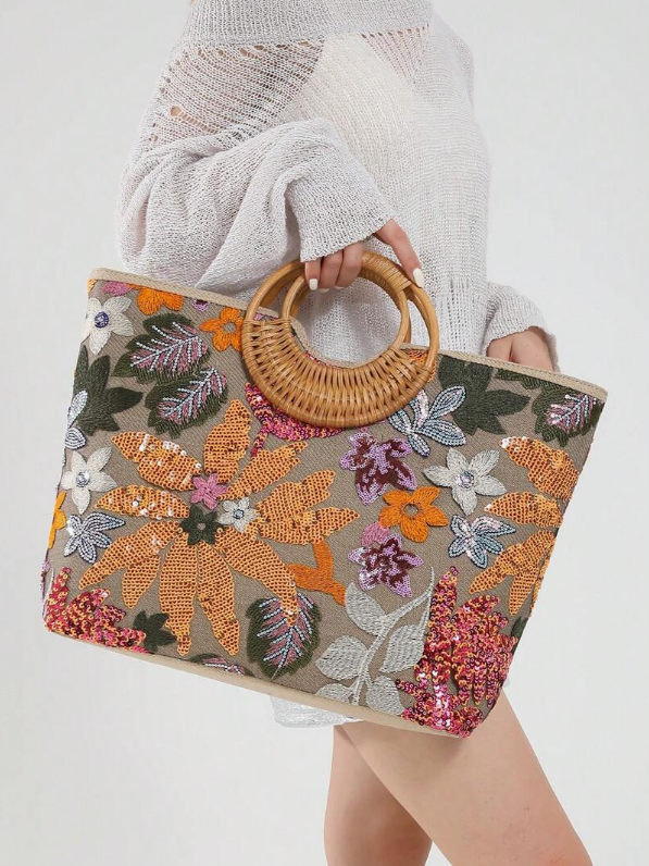 New Classic Sequined Large-Capacity Tote Bag