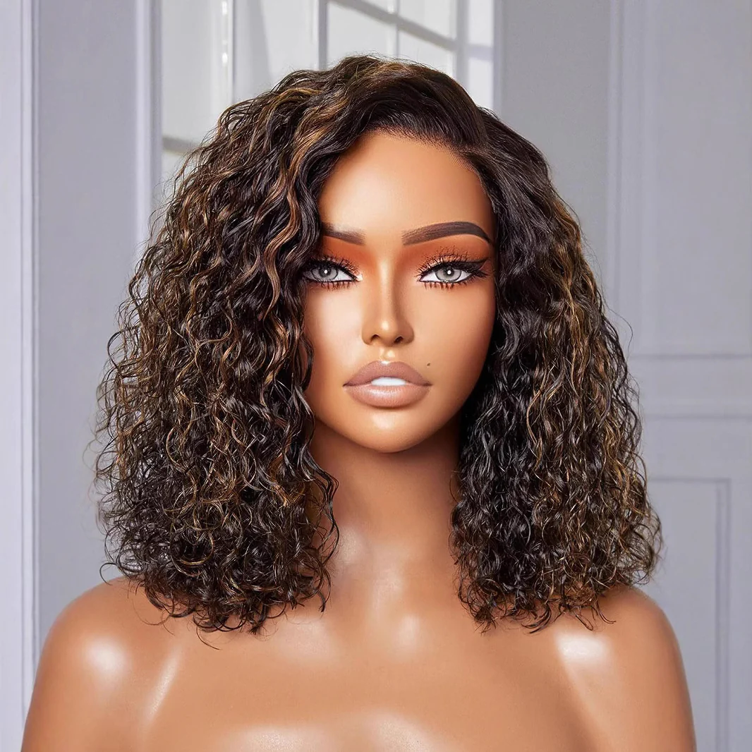 Women's Short Curly Hair African Curly Wig