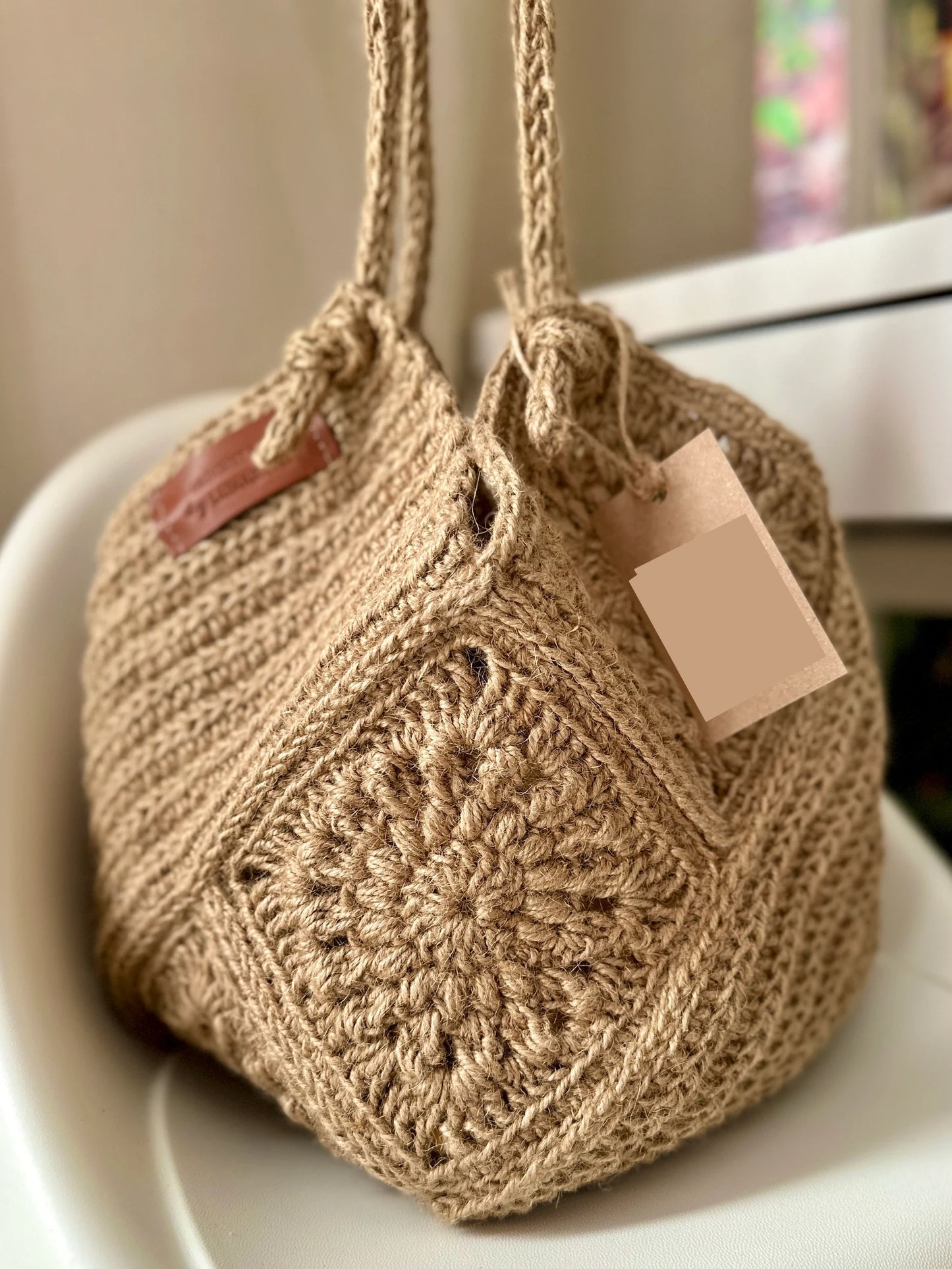 Jute Tote Bag Crochet Pattern