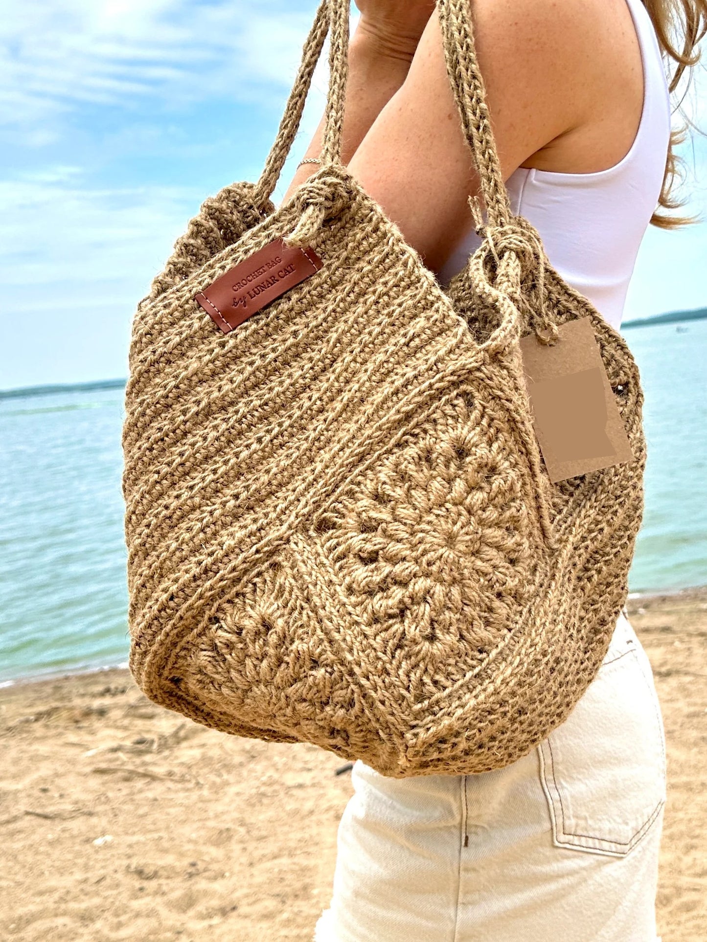 Jute Tote Bag Crochet Pattern