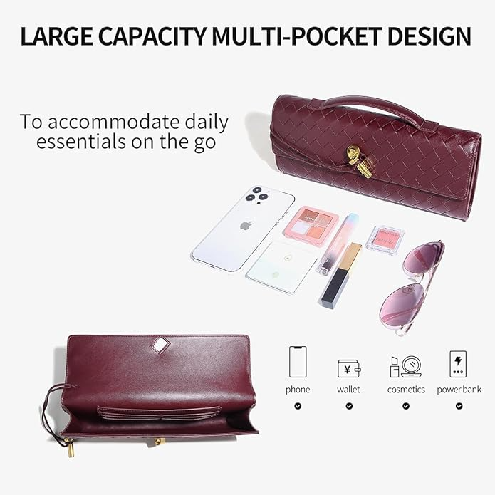 Trendy Woven Evening Clutch Purses For Women Evening Bags