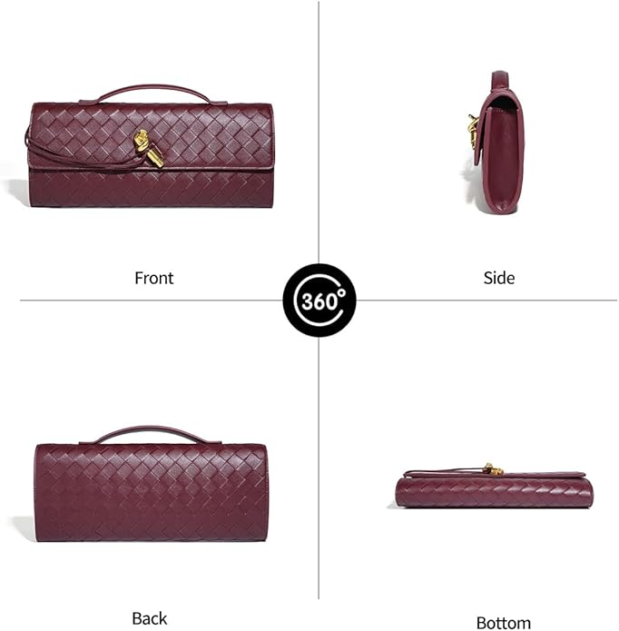 Trendy Woven Evening Clutch Purses For Women Evening Bags