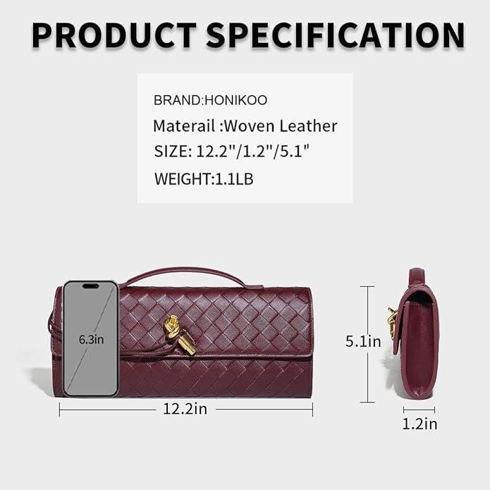 Trendy Woven Evening Clutch Purses For Women Evening Bags