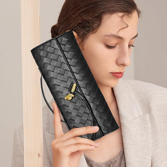 Trendy Woven Evening Clutch Purses For Women Evening Bags