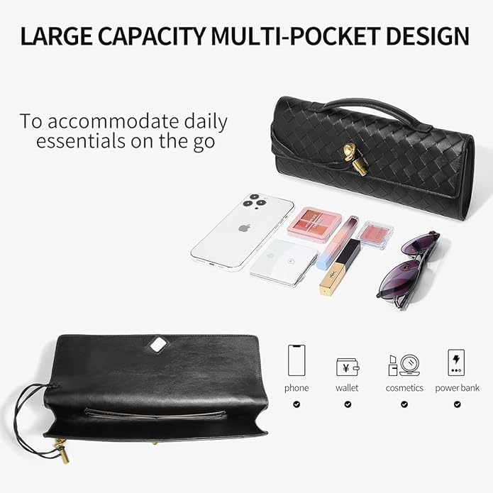 Trendy Woven Evening Clutch Purses For Women Evening Bags