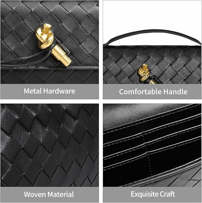 Trendy Woven Evening Clutch Purses For Women Evening Bags