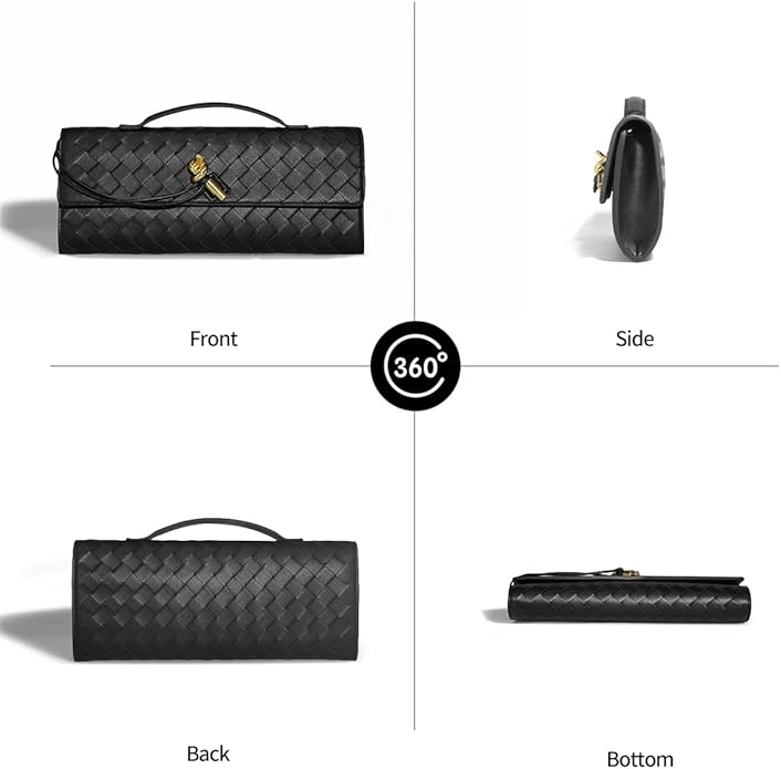 Trendy Woven Evening Clutch Purses For Women Evening Bags