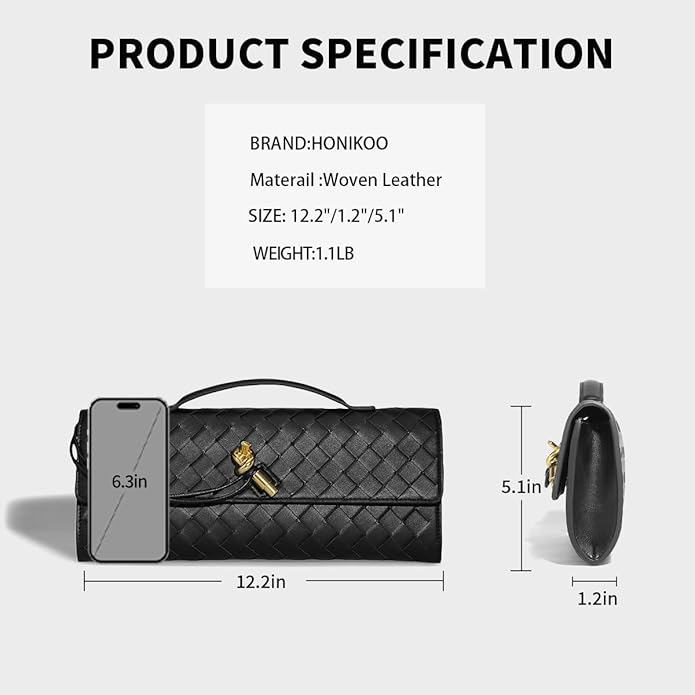 Trendy Woven Evening Clutch Purses For Women Evening Bags