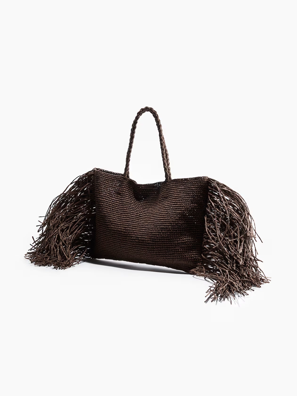 Straw Bag With Fringe