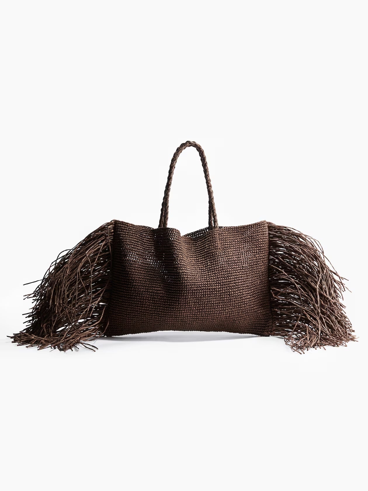 Straw Bag With Fringe