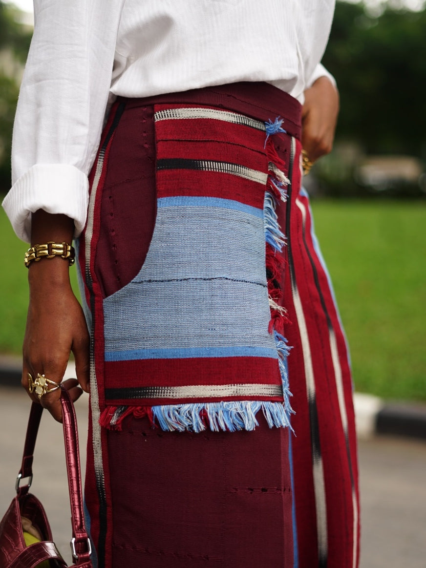 Patchwork Wide Leg Pants
