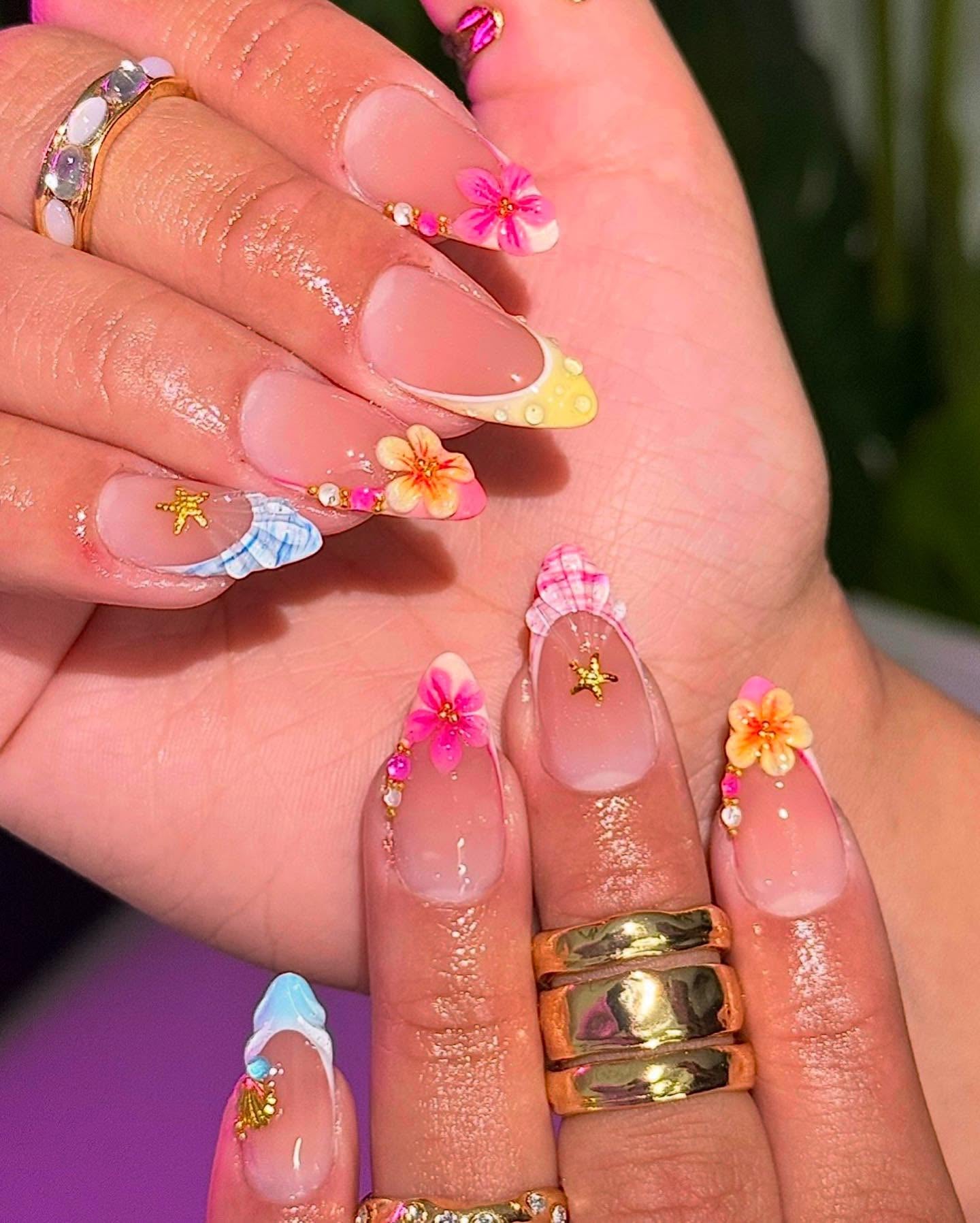 Beach Ocean Press On Nails