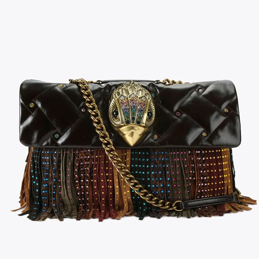 Leather Fringe Shoulder Bag