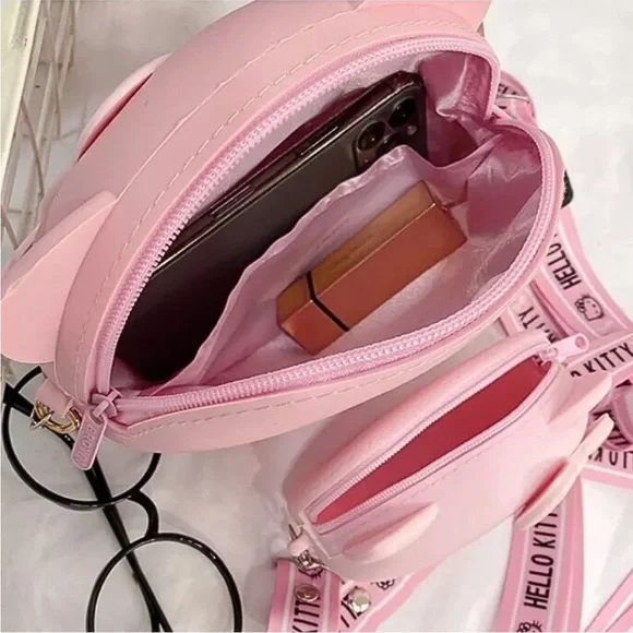 Large Hello Kitty Silicone Adjustable Crossbody Bag