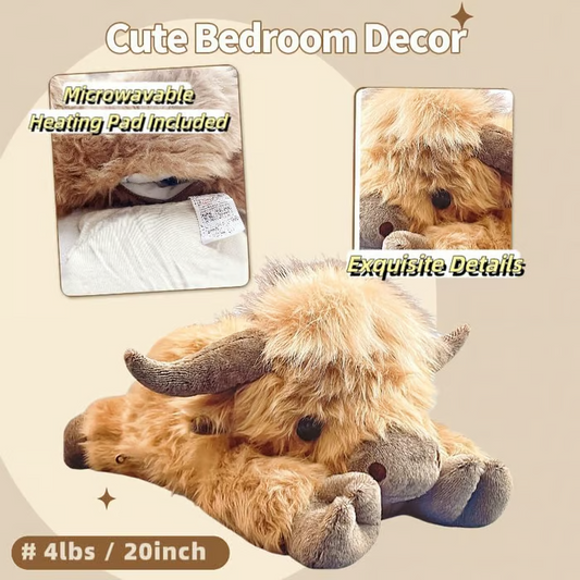 Cute Cartoon Highland Cow Cuddly Toy