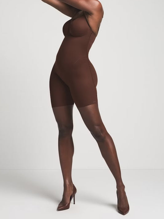 PUSH-UP BUTT ENHANCING PADDED MID THIGH BODYSUIT