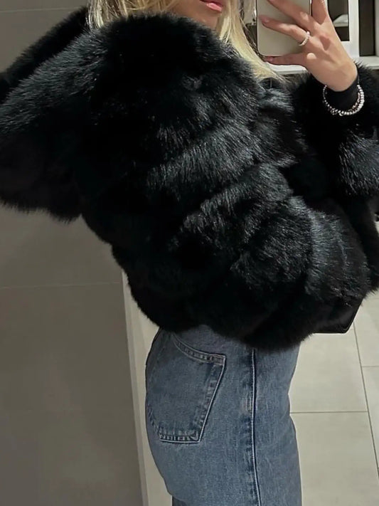 Hooded Fur Coat