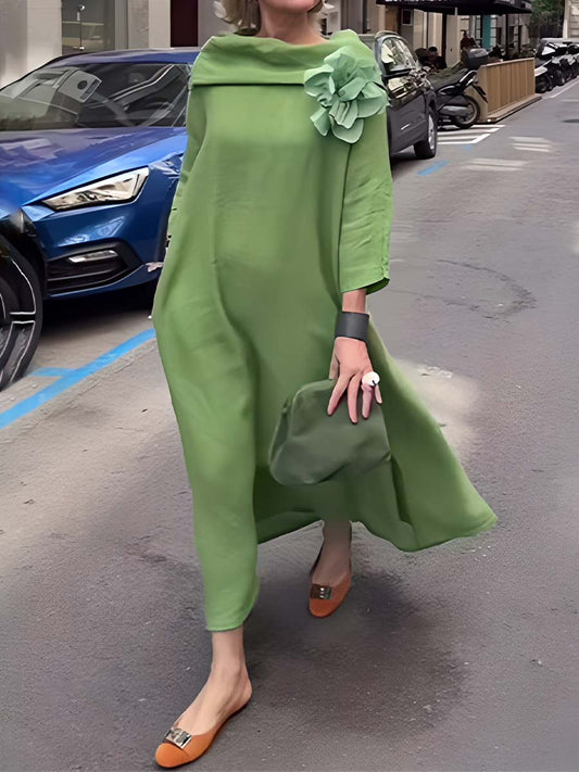 Elegant Linen Loose Maxi Dress