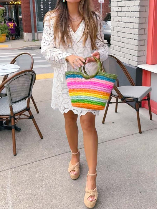 Floral Lace See-through Dress