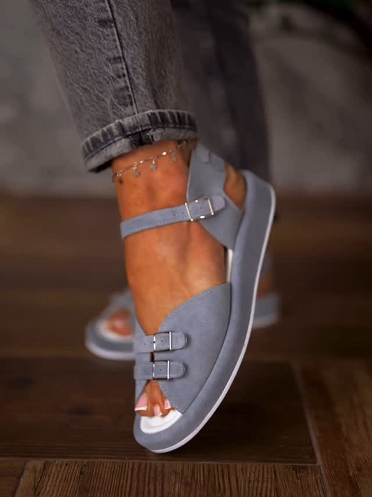 Casual All-Match Buckle Flat Sandals
