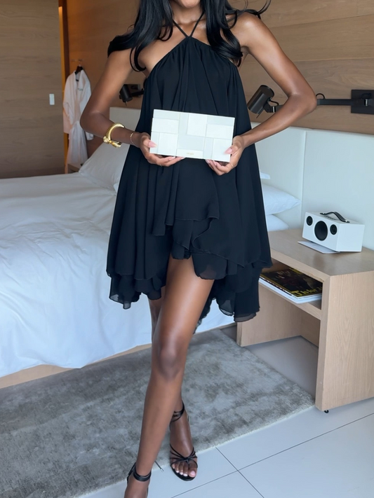 Sexy Halter Neck Loose Mini Dress