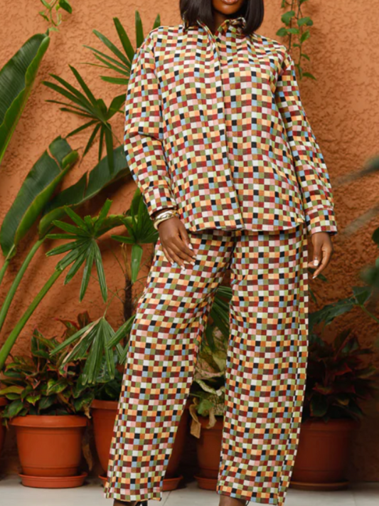 Colorful Vintage Plaid Suit