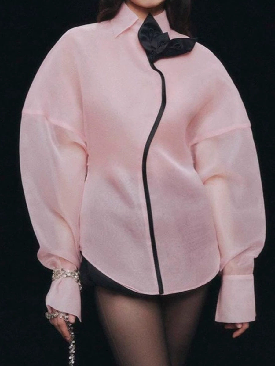 Appliques Shirt & High Waist Overalls