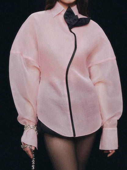 Appliques Shirt & High Waist Overalls