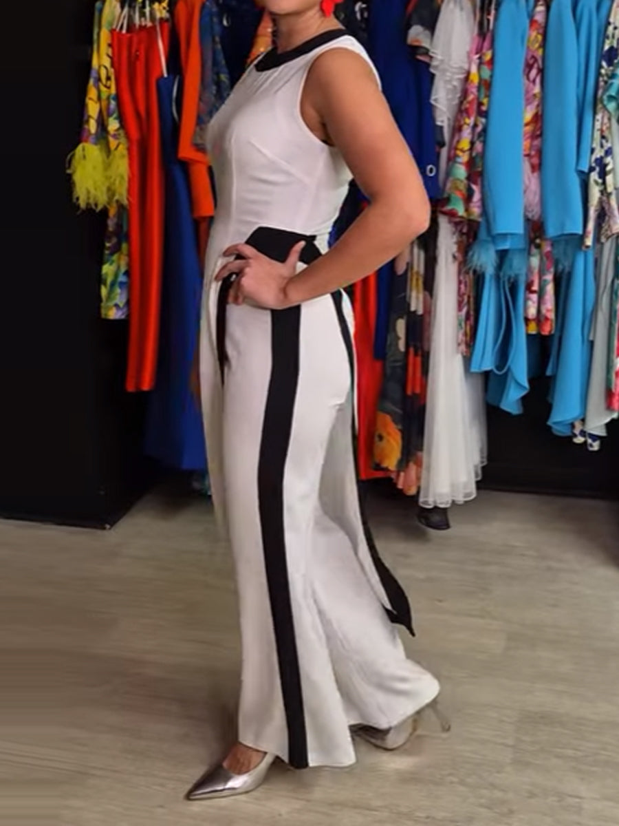Asymmetric Sleeveless Jumpsuit
