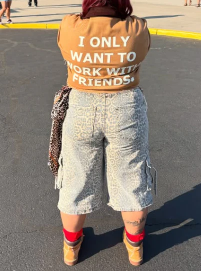 Letter Print Cropped Shirt