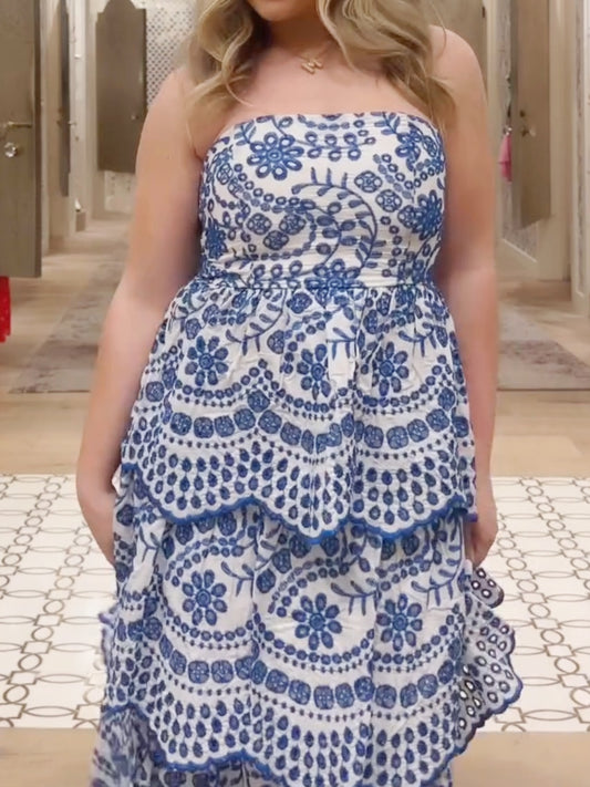 Stunning Scalloped Midi Dress