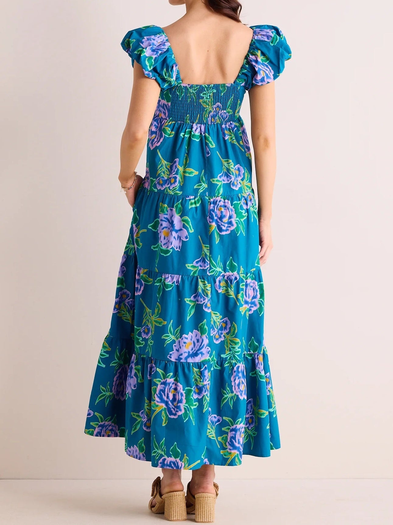 Blue Floral Long Dress
